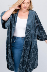 Plus Size Duster Jacket Kimono 