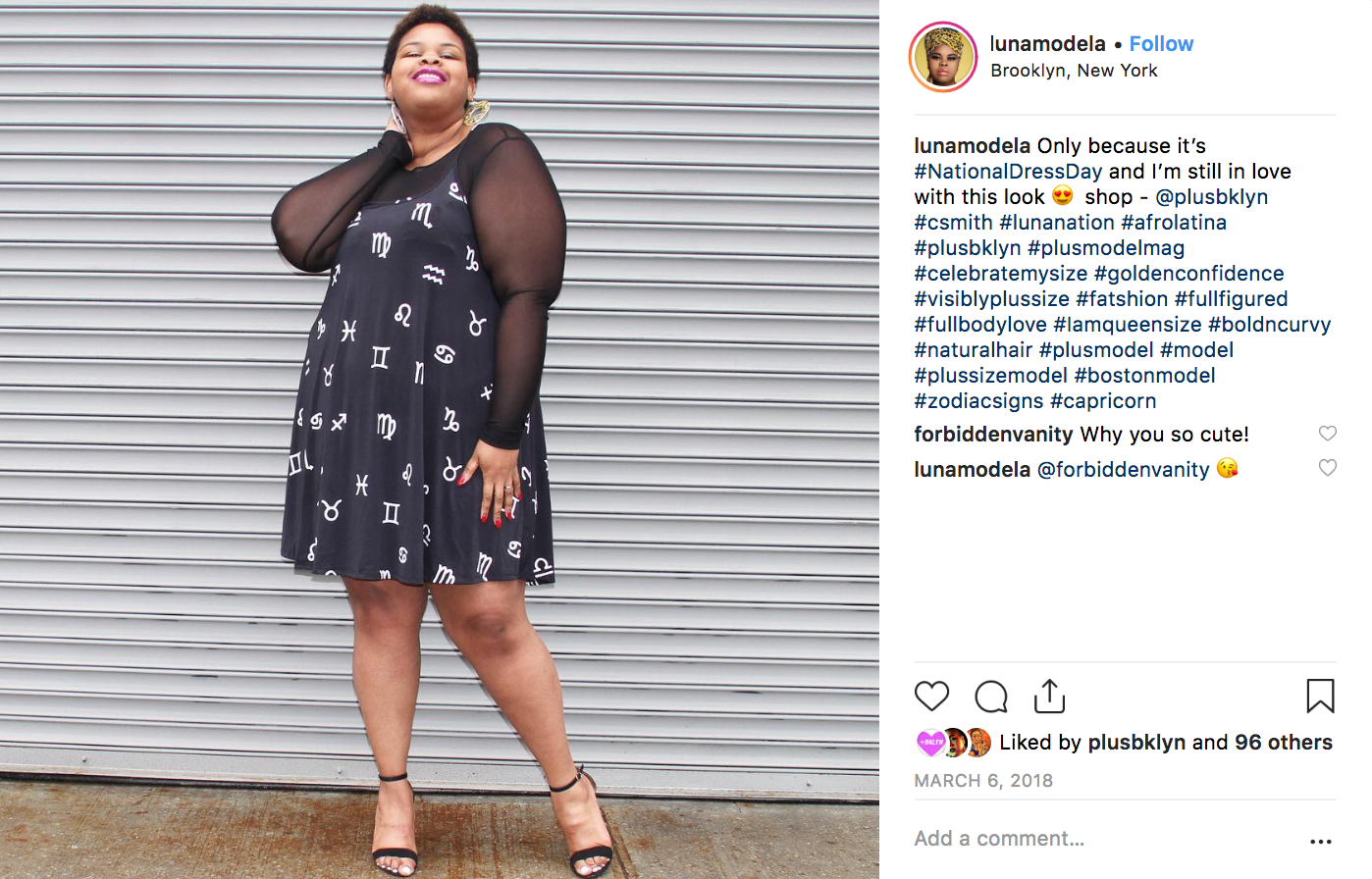 Constance Smith - @LunaModela plus size fashionista and curvy model in NYC