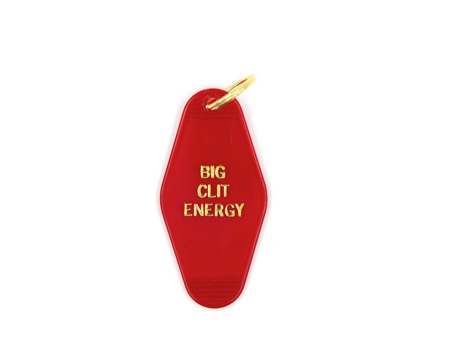 GetBullish - Big Clit Energy Motel Style Keychain in Red and Gold