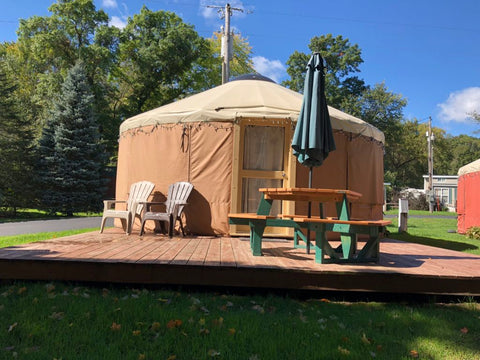 yurt on a sunny day