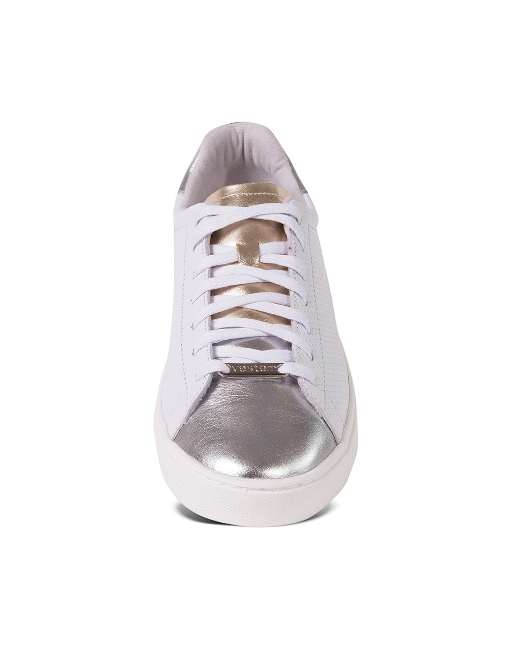 gold and silver sneakers