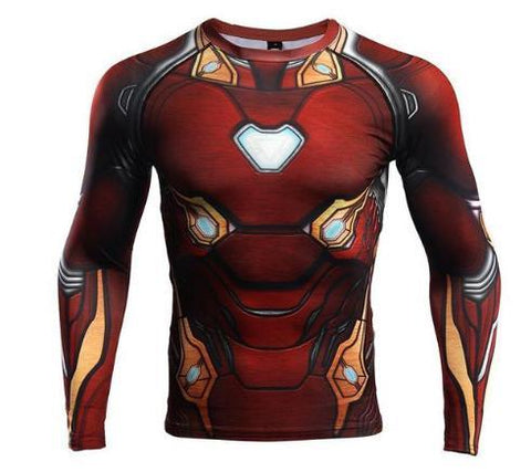 Iron Man Rash Guard Compression Shirt Free Shipping Worldwide ...