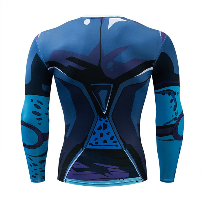 Cell Jr Dragon Ball Z Long Sleeve Compression Rash Guard Rashguardstore