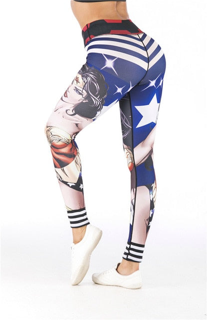 Women's Wonder Woman 'Justice League' Leggings — RashGuardStore