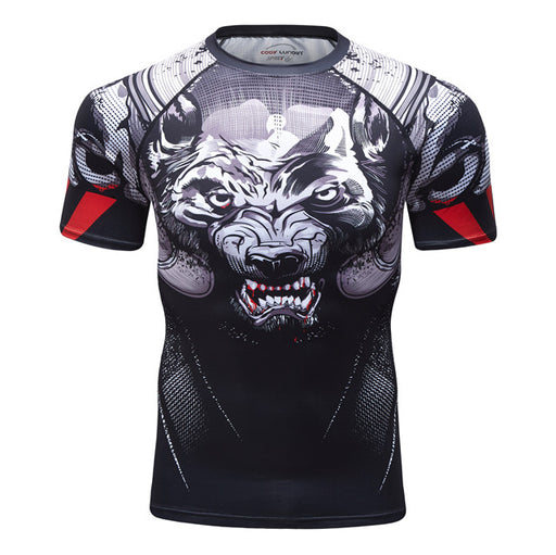 Wolf Compression Rashguard Shirt — RashGuardStore