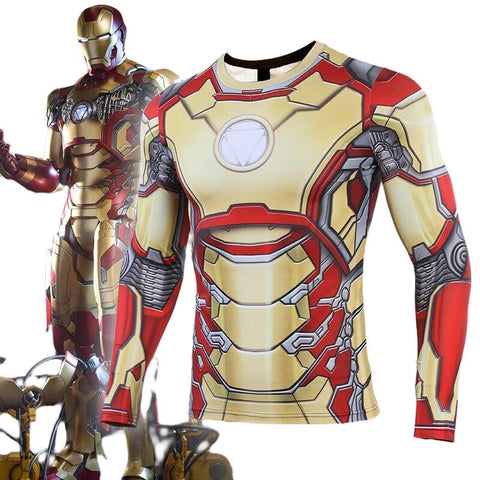 Iron Man Rash Guard Compression Shirt Free Shipping Worldwide ...