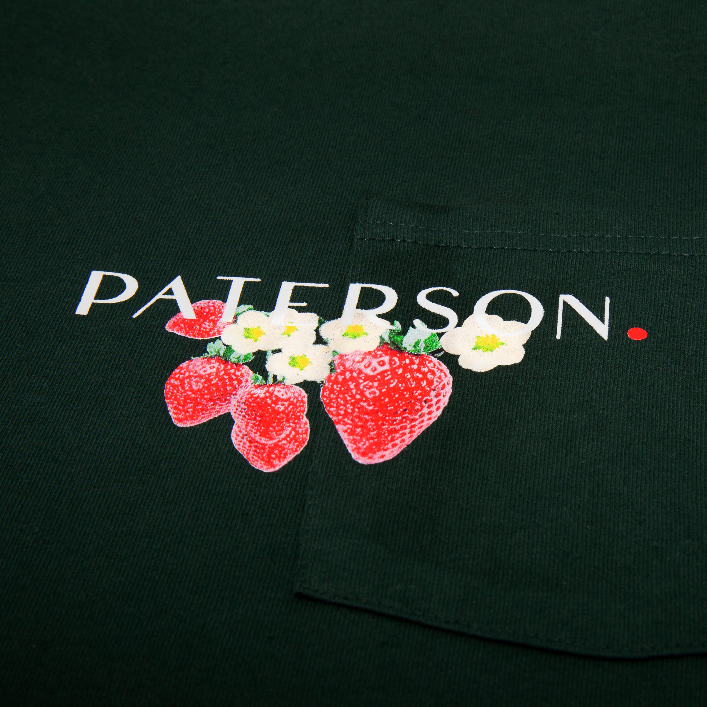 Strawberry Pocket Tee (Forest)