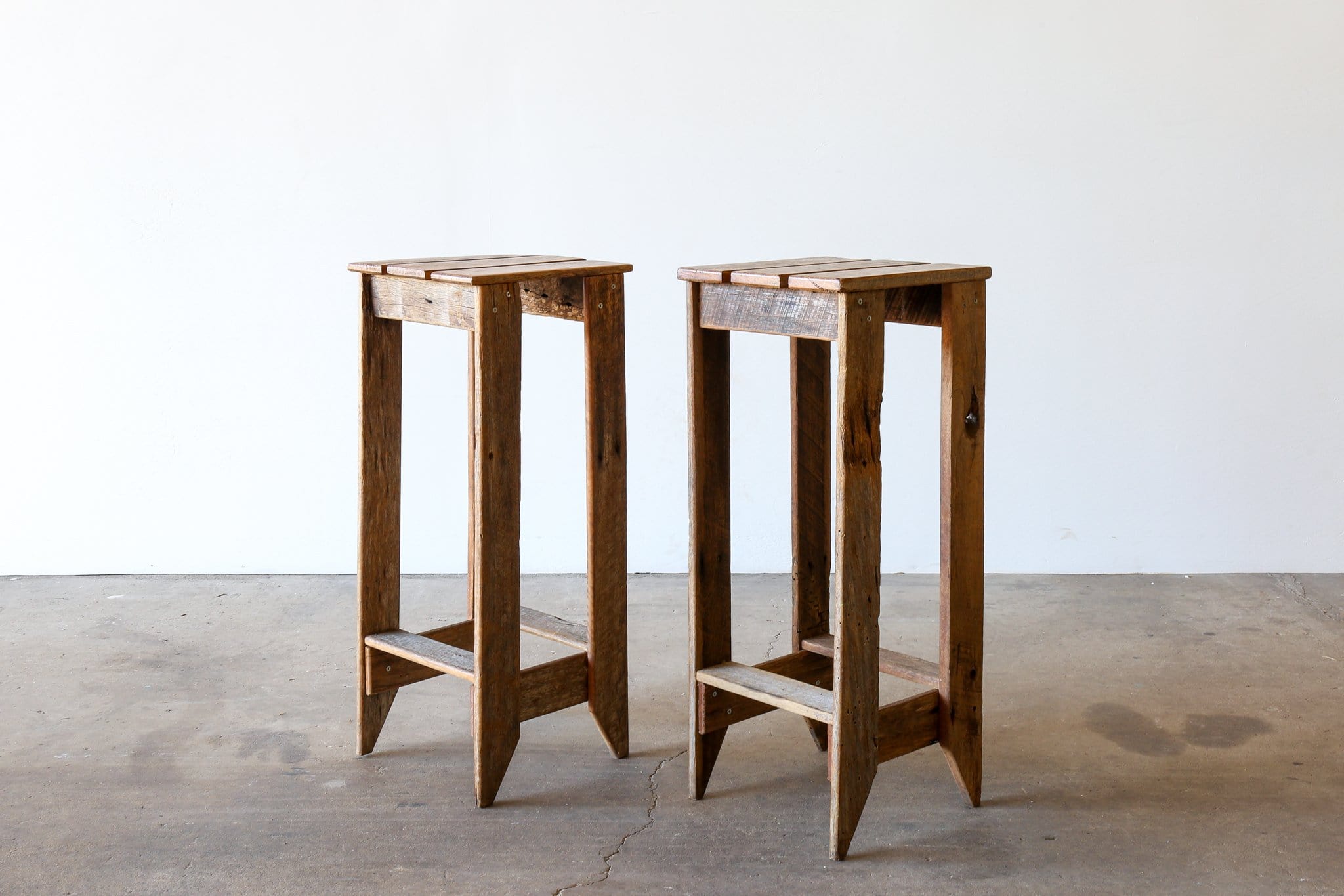 recycled timber stools