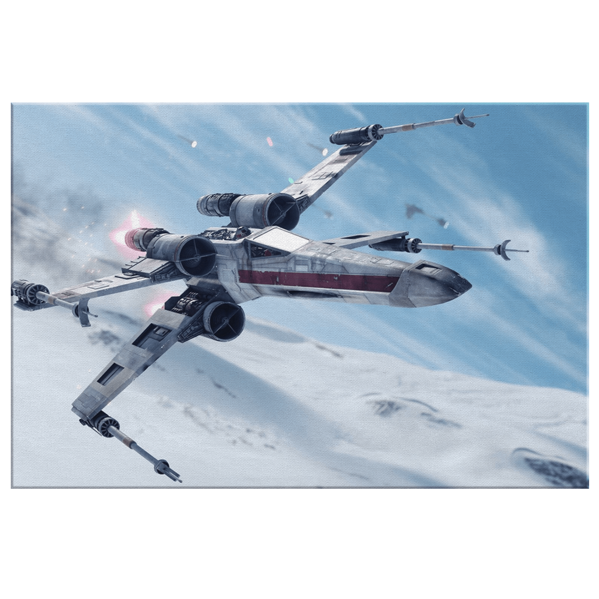 star wars x wing battlefront video game on framed canvas wall photo pr canvas portal