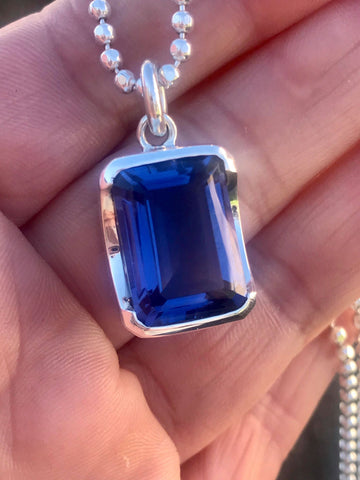 Bold Sapphire Pendant