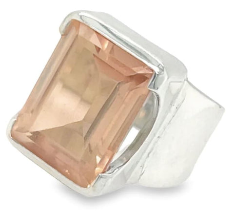 Chunky morganite ring