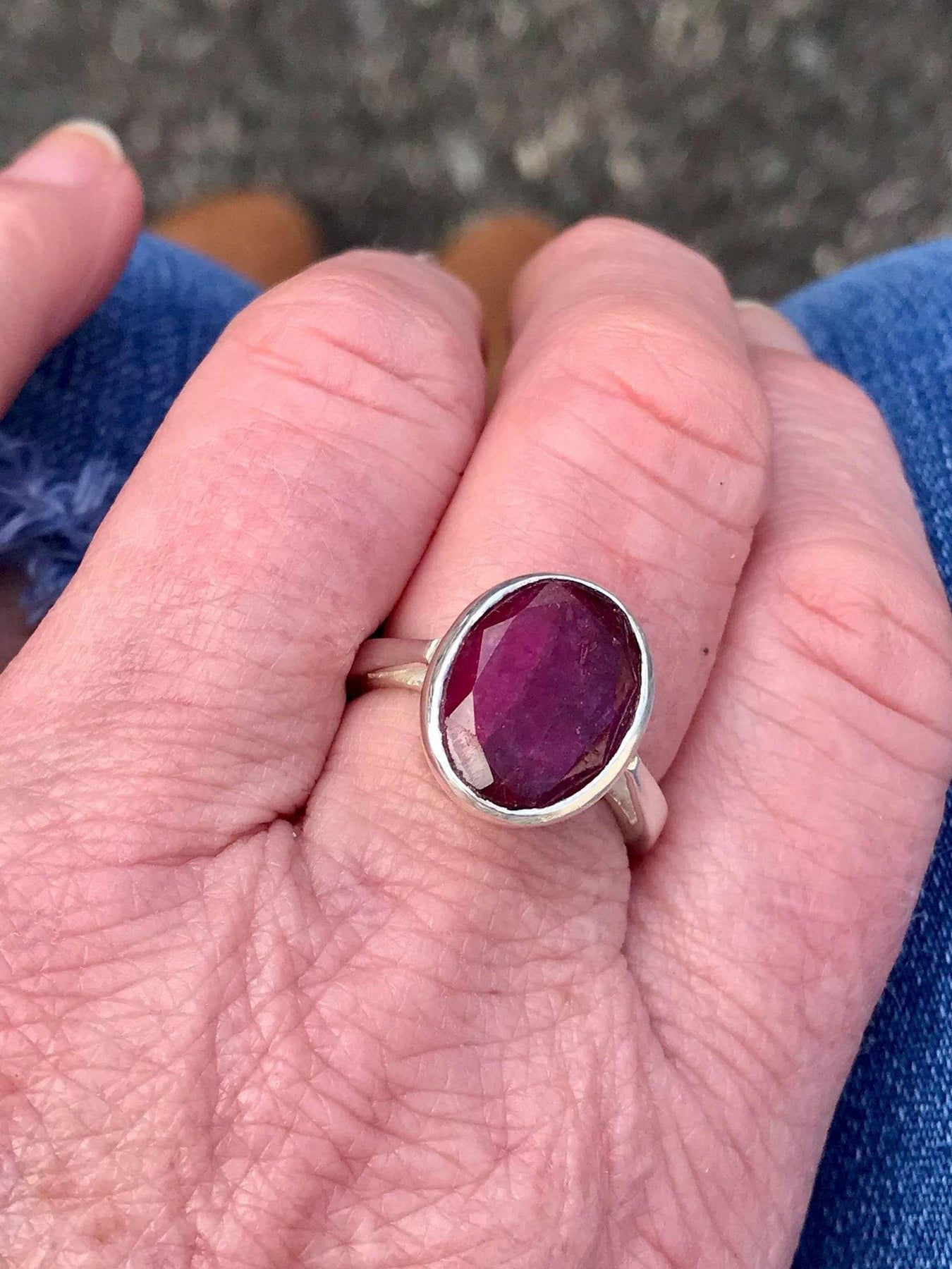 opaque ruby ring