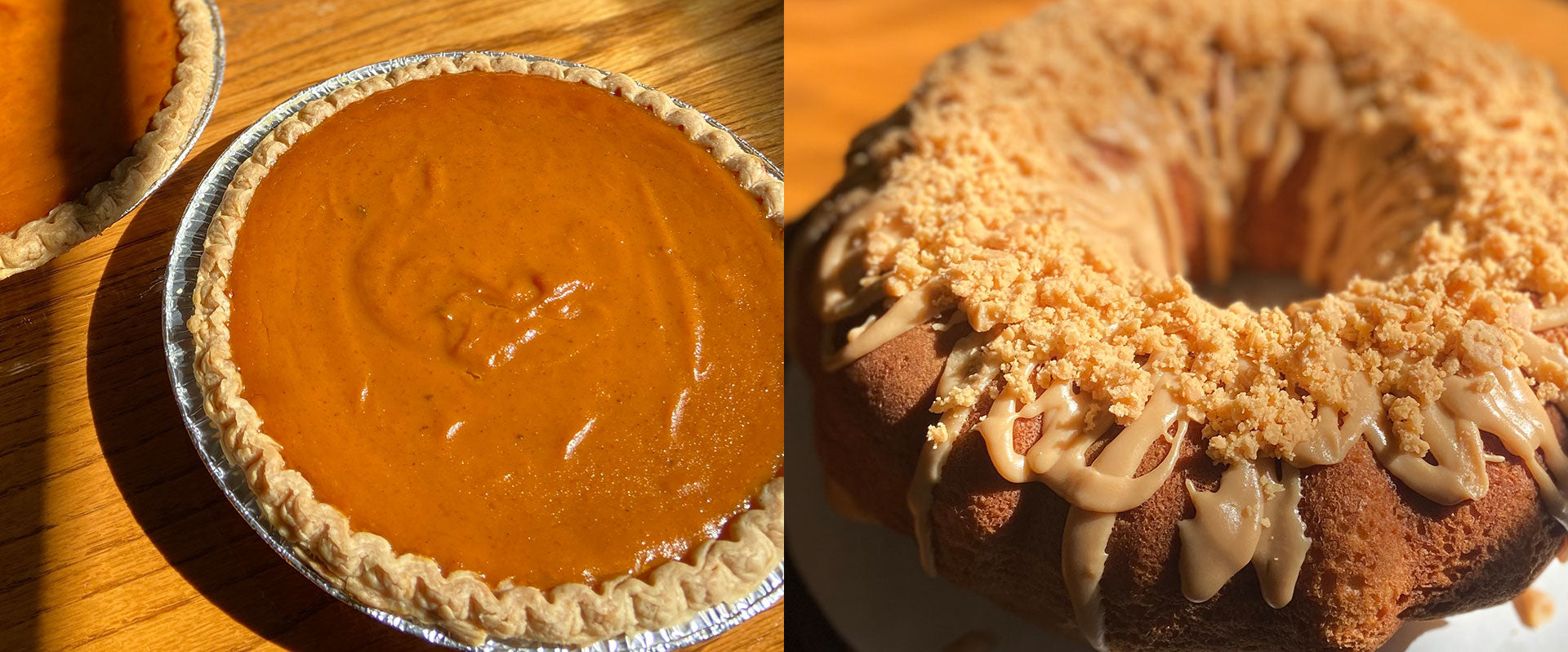holiday pies and cakes