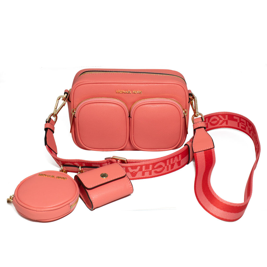Michael Kors 35T2GTTC2L-GRAPEFRUIT Shoulder Crossbody Bag Pink Leather –  Designer Online