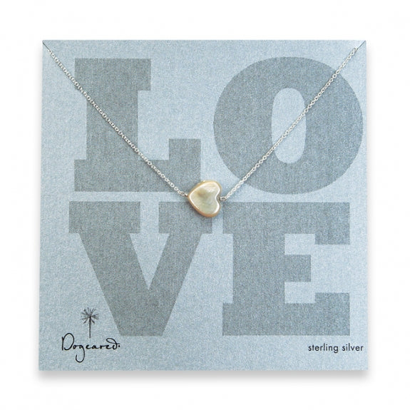 Dogeared Love Pearl Heart - Sterling Silver