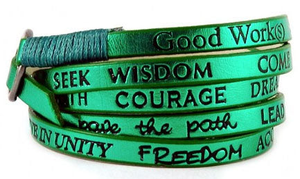 Good Works Make A Difference Rainbow Metallic Wrap Around Bracelet