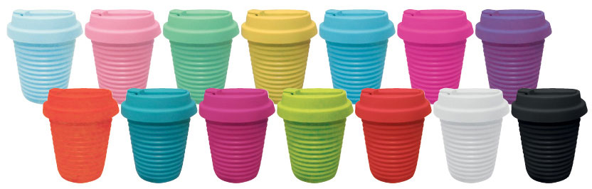 Silicone Eco Coffee Cup w/ Flip Top Lid