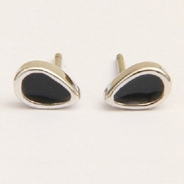 Teardrop Black Earrings