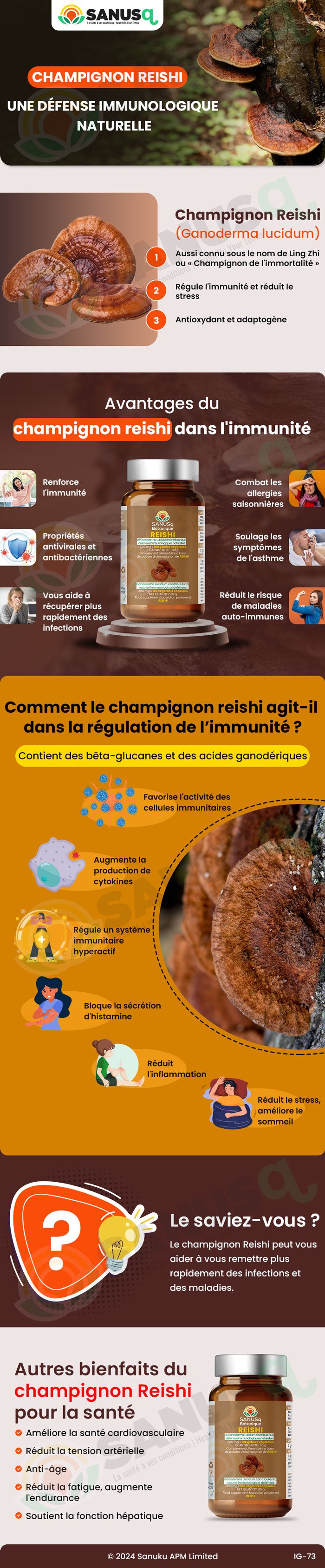 Reishi : une défense immunologique naturelle