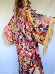 hand dyed fringe kaftan