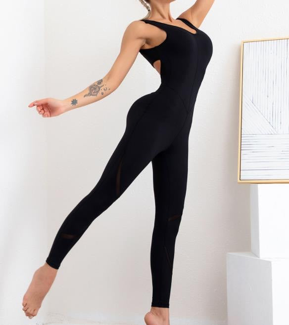 Silvia Black Rhinestone Performance Jumpsuit for Dance – World Dance Apparel