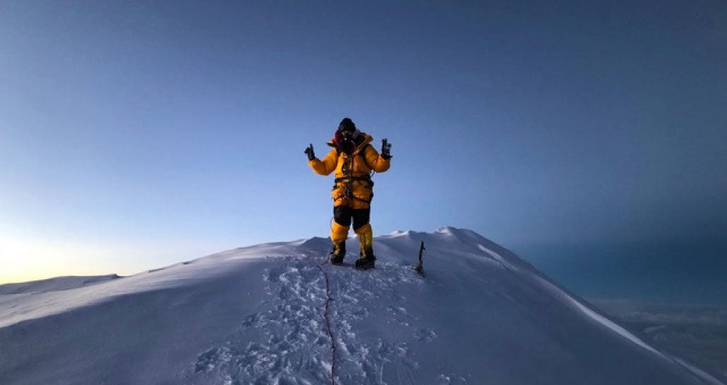 Chris summit of Kanchenjunga