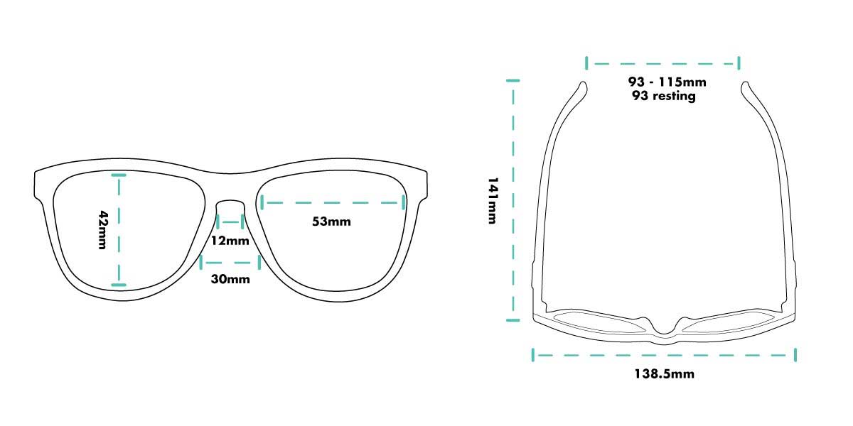 Goodr Sunglasses Frame specifications