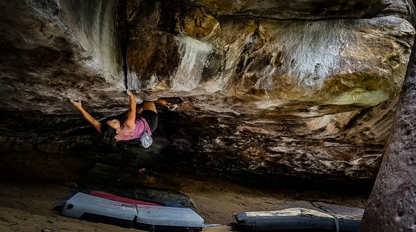 Sheila Alexander - Sydney bouldering, Anger Management V11