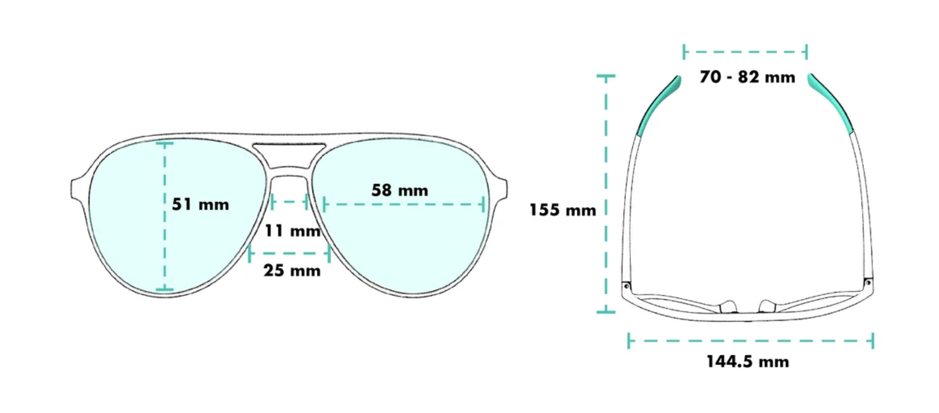 Goodr Sunglasses Mach Gs frame size guide