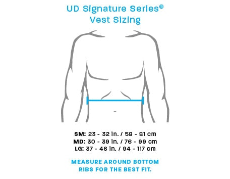 Ultimate Direction Men's Vest Sizing Chart