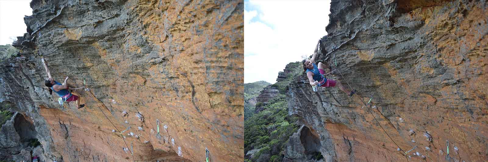 Carlie Lebreton Climbing Middle Earth. Photo Matt Norgrove