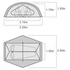 exped lyra 2 person tent dimensions