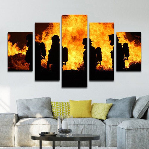 Firefighter Wall Art Multi Panel Fire Department Wall Decor Mighty Paintings