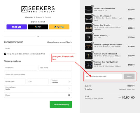 Guide for use your discount code on desktop and laptops