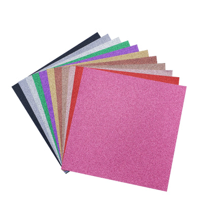 Pink and Green Glitter Cardstock 12x12 Glitter Paper Pink/green Glitter  Cardstock Glitter Paper Glitter Cardstock Pink Glitter 