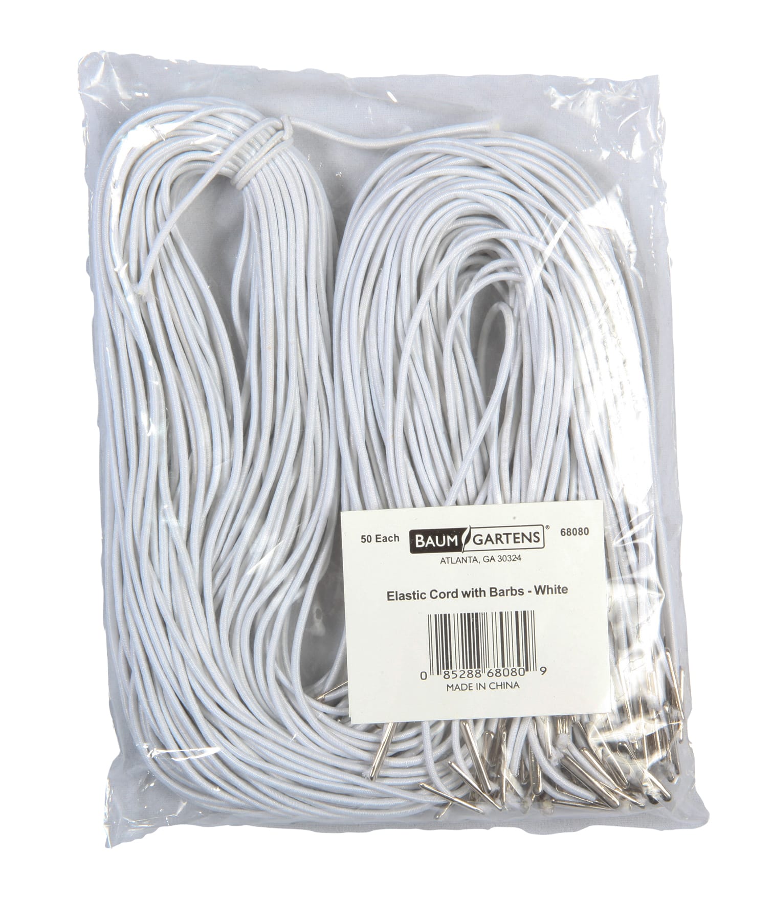 SICURIX Elastic Cord with Barbs Cord Style 50 Pack WHITE (68080 ...