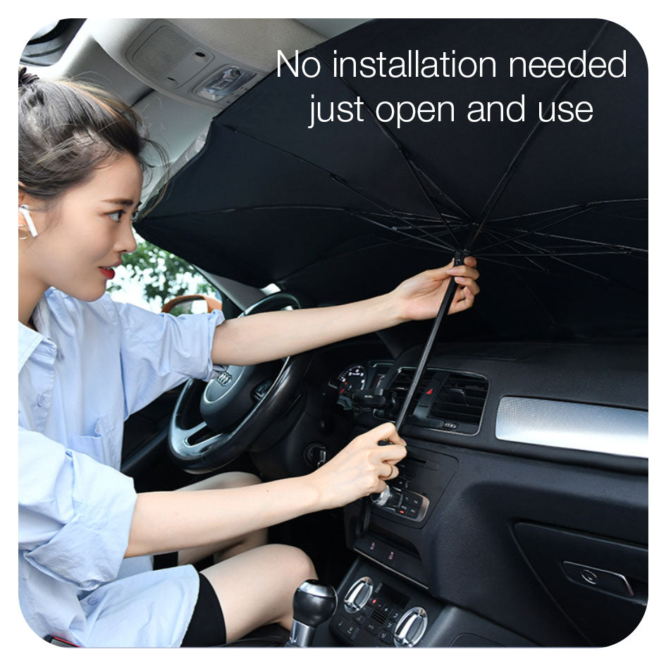 Universal Foldable Car Sunshade Umbrella UV 99% Protection Heat Resist