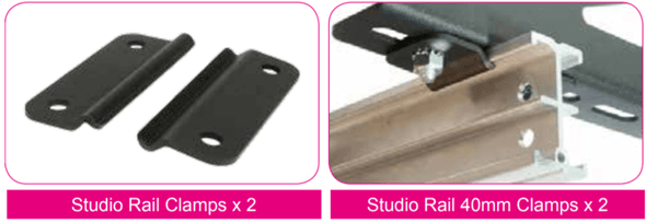 Doughty Studio Rail - Clamps