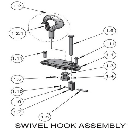 Lodestar Hoist Part - Upper Hook Collar/Nut - Large Frame J, L, LL