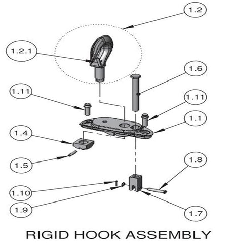 Pièce de palan de lodestar - Écrou de crampe de crochet supérieur et de suspension - grand cadre R & rr