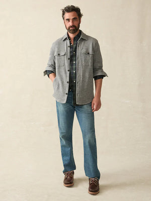 Inlet Knit CPO- Medium Grey Melange - Lone Star Dry Goods