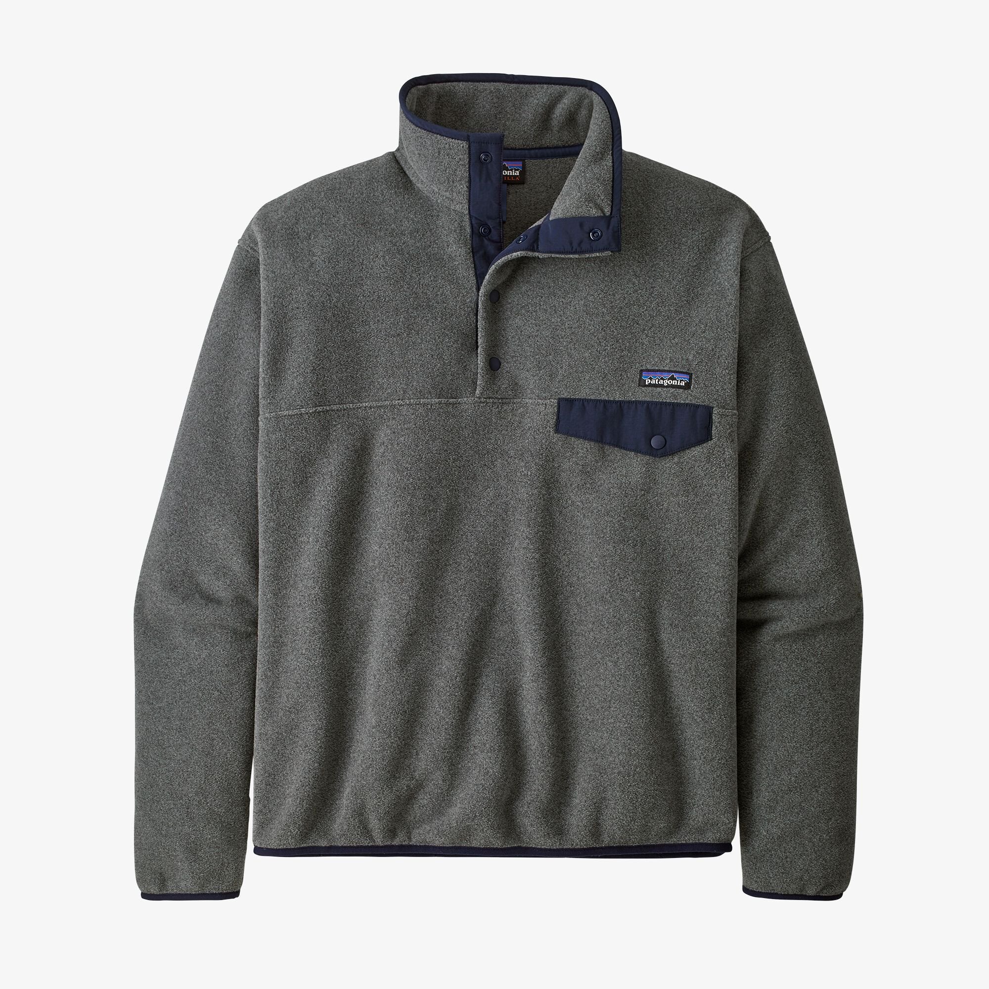 Synchilla Snap-T Pullover- Nickel/Navy Blue – Lone Star Dry Goods