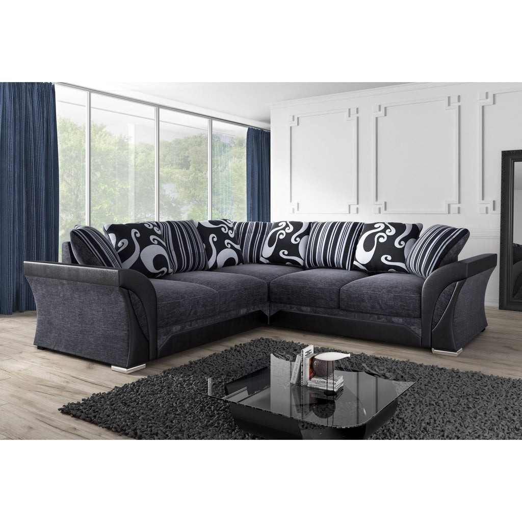 Cheap Sofa UK Farrow Corner Sofa 2 Corner 2 Black Grey Or Brown