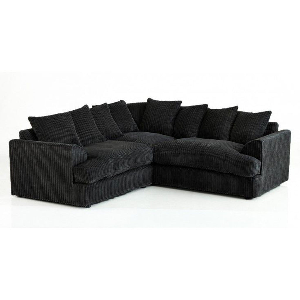 Cheap Sofa UK Blake Black Fabric Corner Sofa Suite Sale On