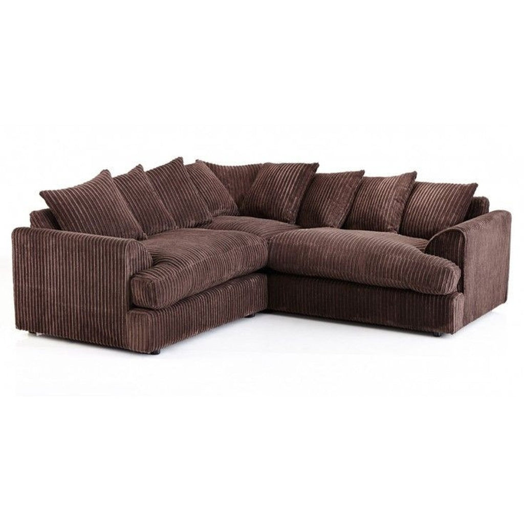 Cheap Sofa UK Blake Chocolate Fabric Corner Sofa Suite Sale On