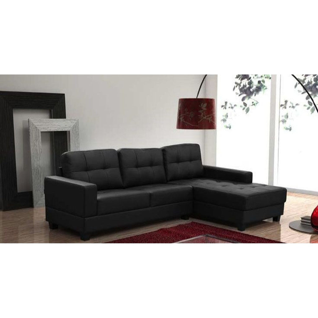 Cheap Sofa UK Jessica Black Leather Corner Sofa Suite Collection