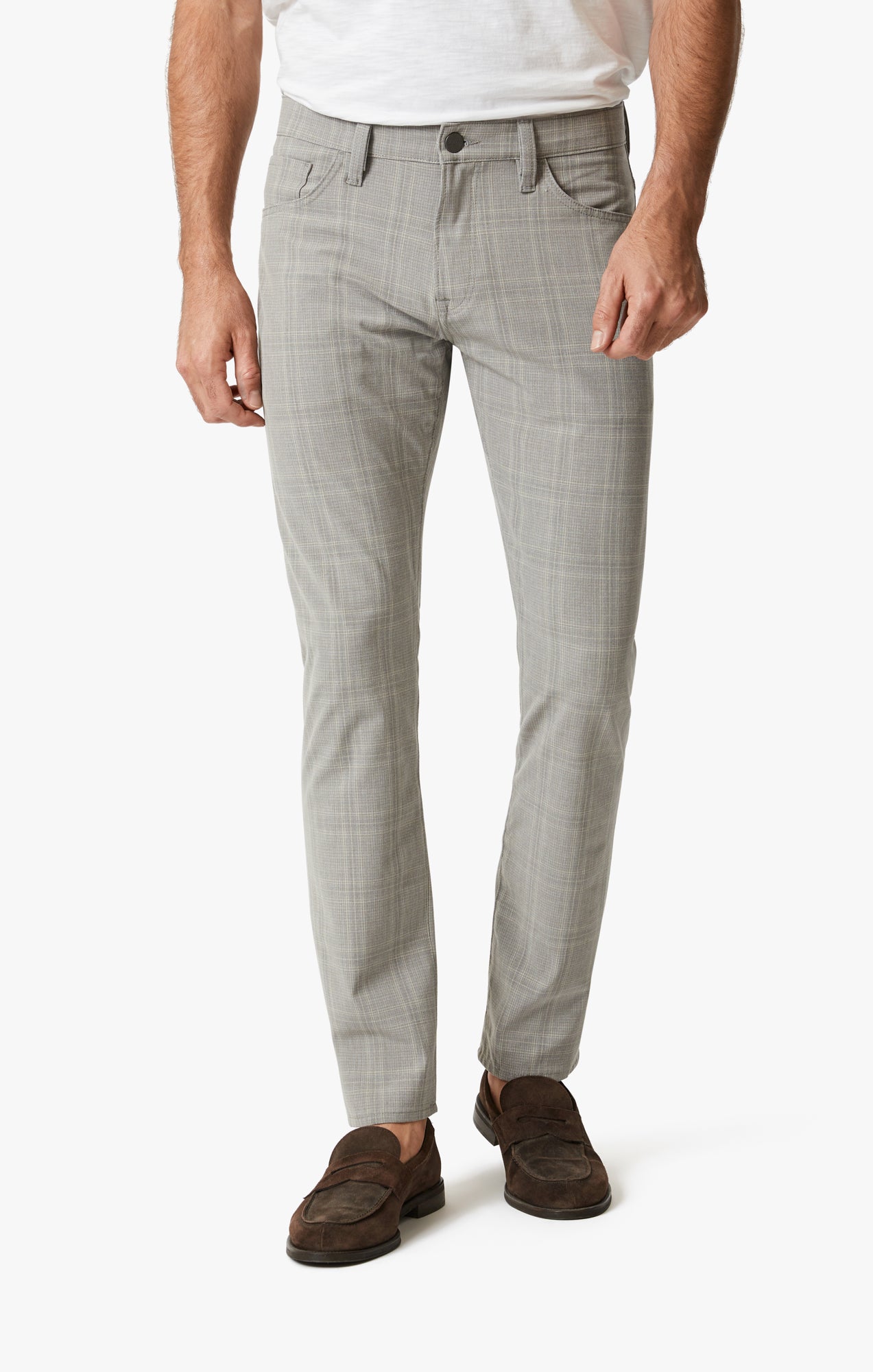 34 Heritage Men's Courage Mid-Rise, Straight Leg Pants In Oyster