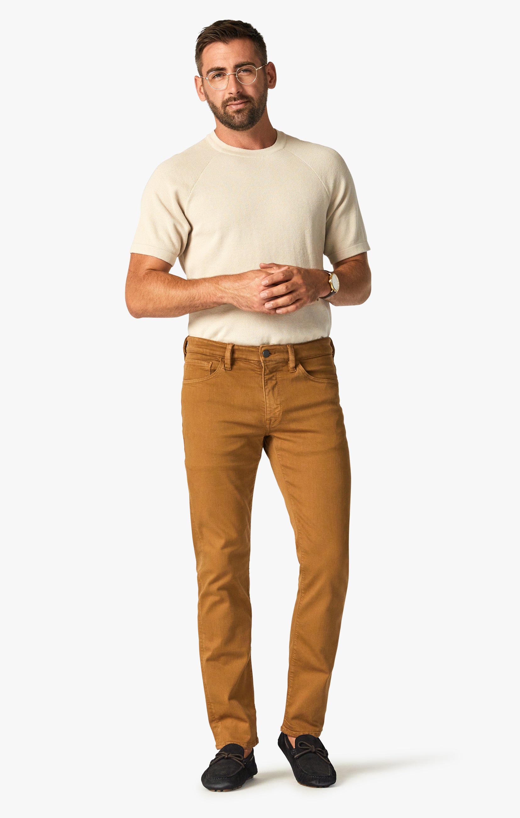 Cool Slim Leg Jeans in Camel Comfort