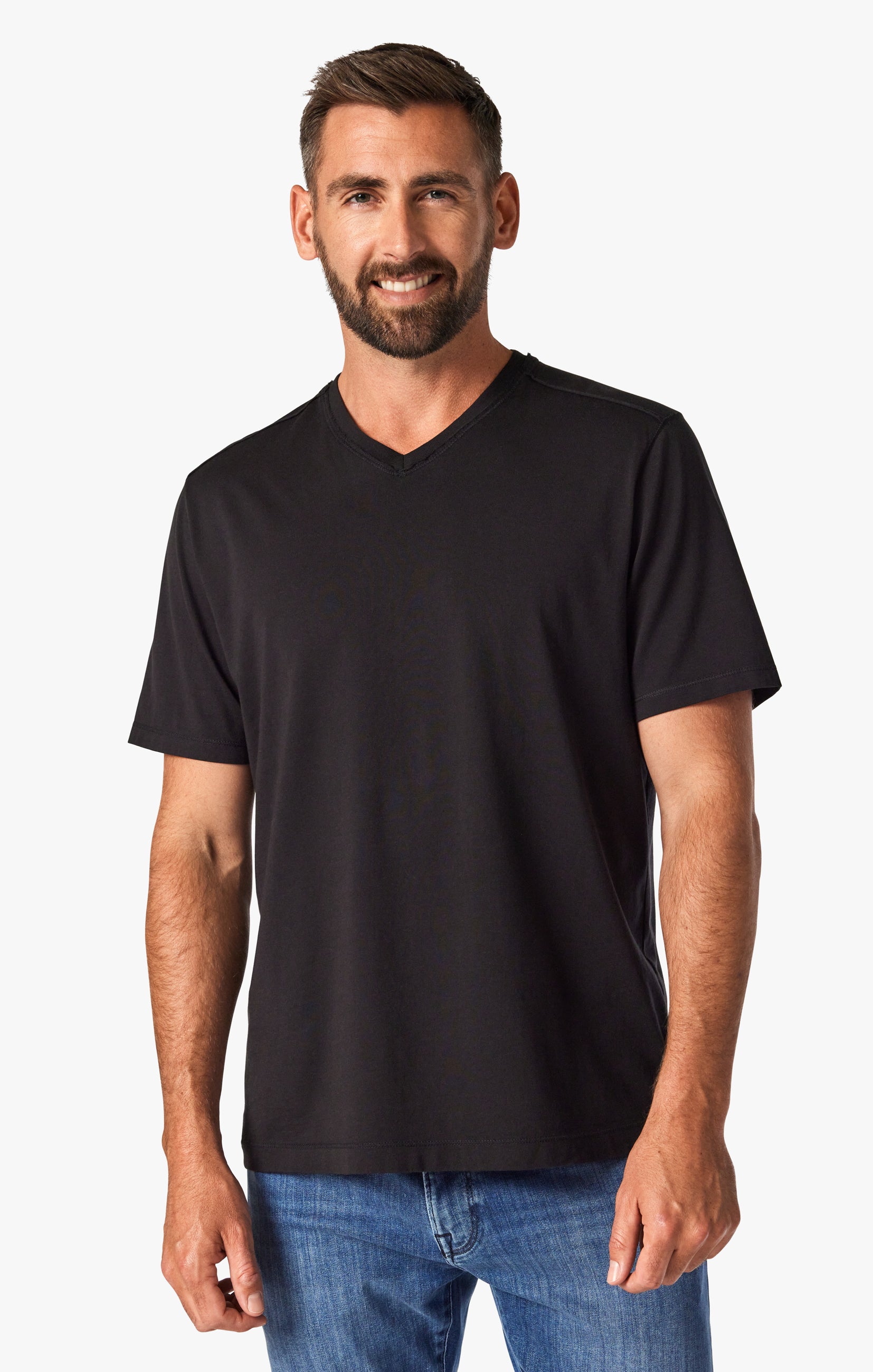 34 Heritage Men's Basic Crew Neck T-Shirt in Black – 34 Heritage Canada
