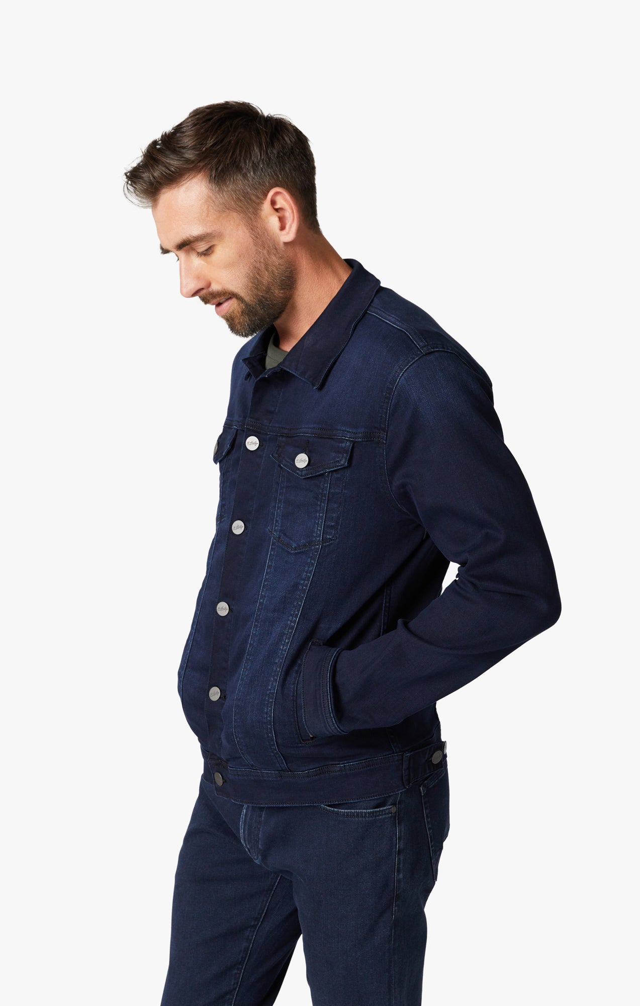 Stylish Casual Slim Multi Pocket Button Denim Jacket blue-XL | Slim fit coat,  Denim jacket men, Fitted denim jacket